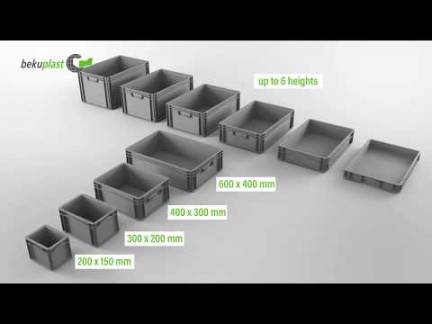 Eurokasse, plast 600x400x70 mm 148-pk.