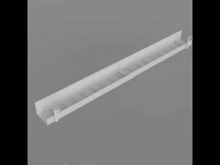 Kabelbakke Slim justerbar Sort