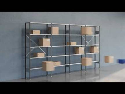 Lagerreol V06 Følgesektion 2100x500 mm Åben / 7035