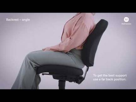 Kontorstol Malmstolen Adaptive 6000 Høj ryg, Sort