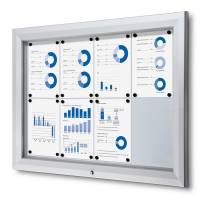 TWIN Udendørs Whiteboard Udhængsskab – 8 x A4