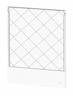 Frontplade til brochureholder TWIN Flexibel - Transparent