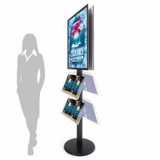 TWIN PROSTAND – Dobbeltsidet Infostand med Brochureholder – B2 – 50X70CM