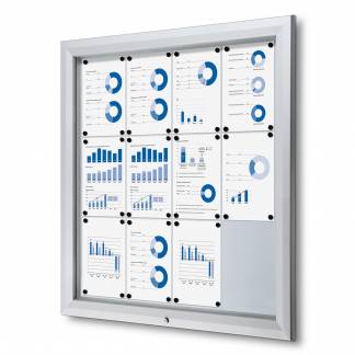 TWIN Udendørs Whiteboard Udhængsskab – 12 x A4